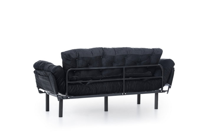 Atelier Del Sofa Nitta Triple - Sofá cama de 3 plazas Negro Atelier Del Sofa Nitta Triple - Sofá cama de 3 plazas Negro